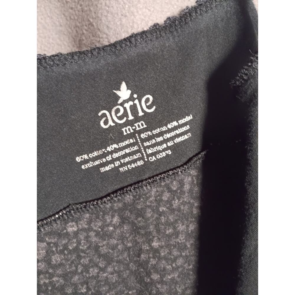 Aerie Women’s Medium Black Floral Lace V‑Neck Spaghetti Strap Nighty Sleepwear - Picture 5 of 7